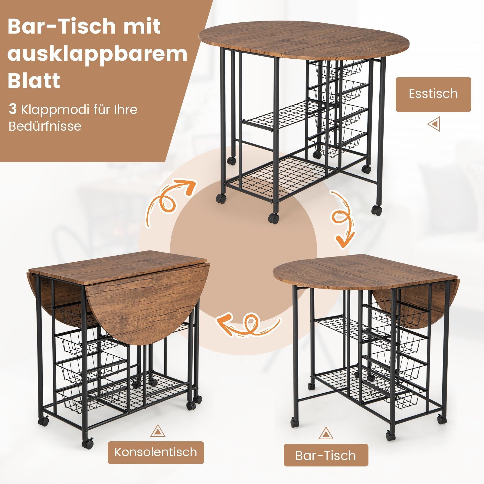 Foldable Bar table folding process