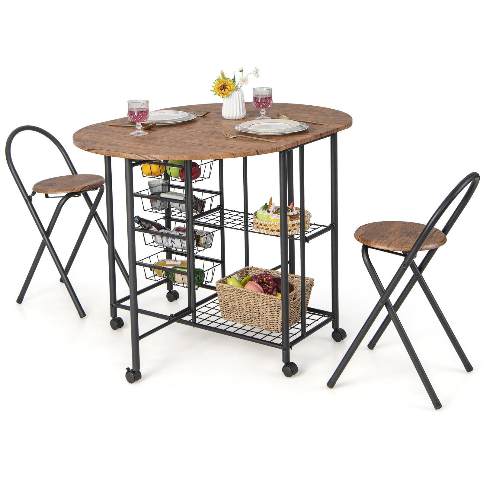 Foldable Bar table isometric view png
