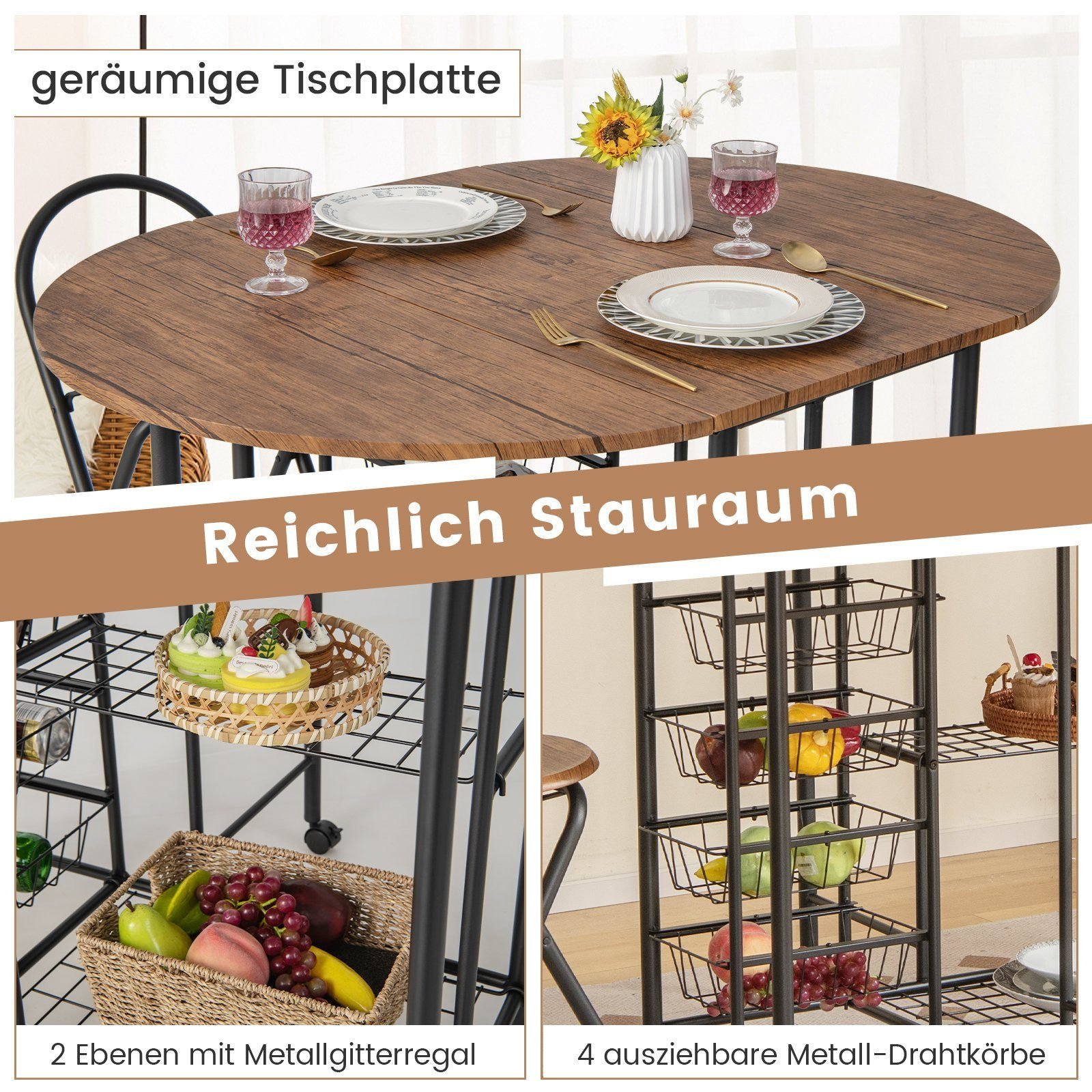 Foldable Bar table zoom in details