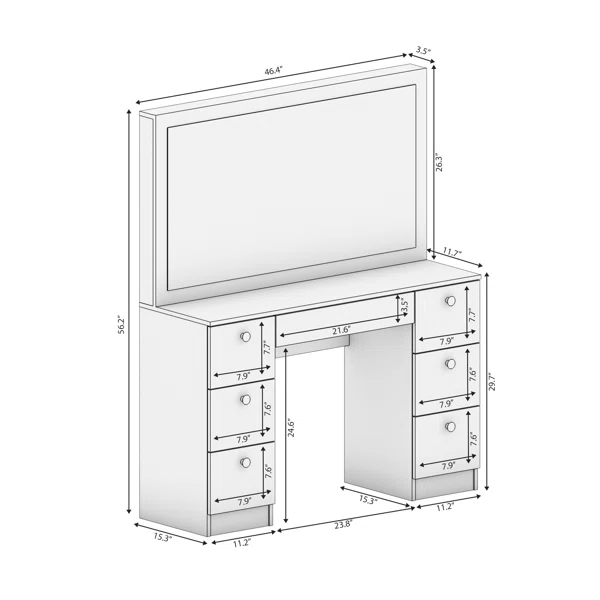 Freya Vanity dimensions