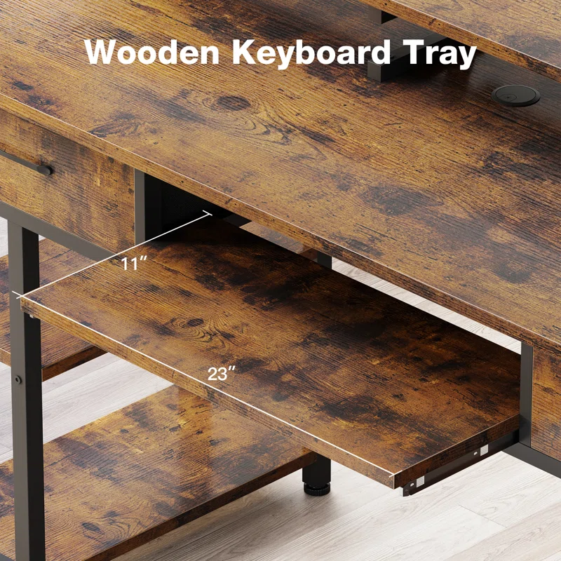 Harbe Desk closeup tray