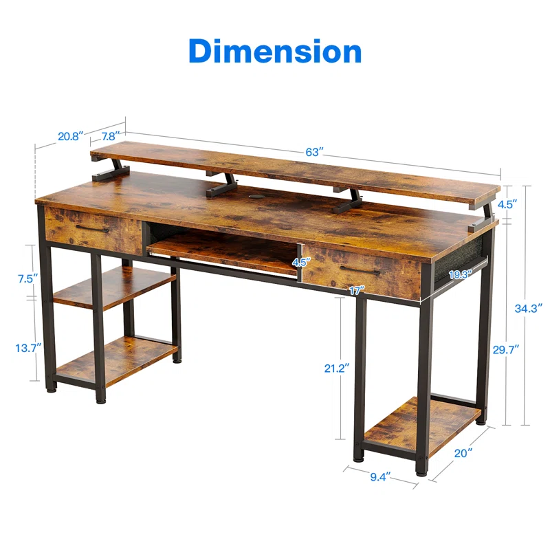 Harbe Desk dimensions
