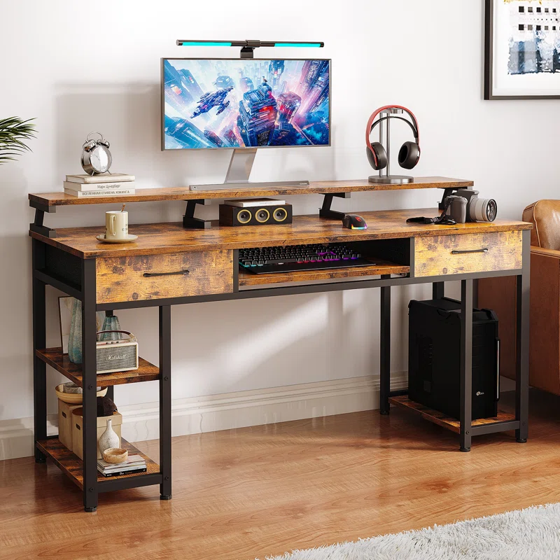 Harbe Desk front view in room
