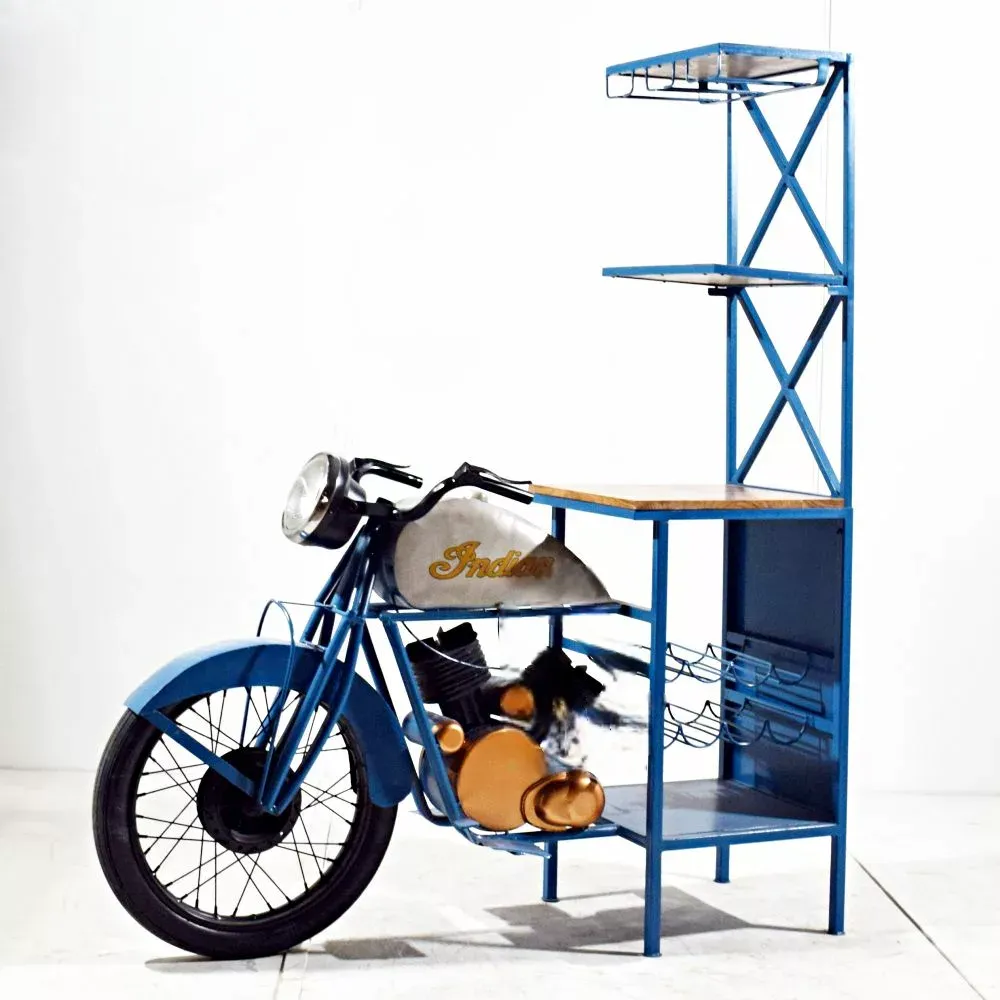 Indian Moped Unique Design Wine Cabinet side view