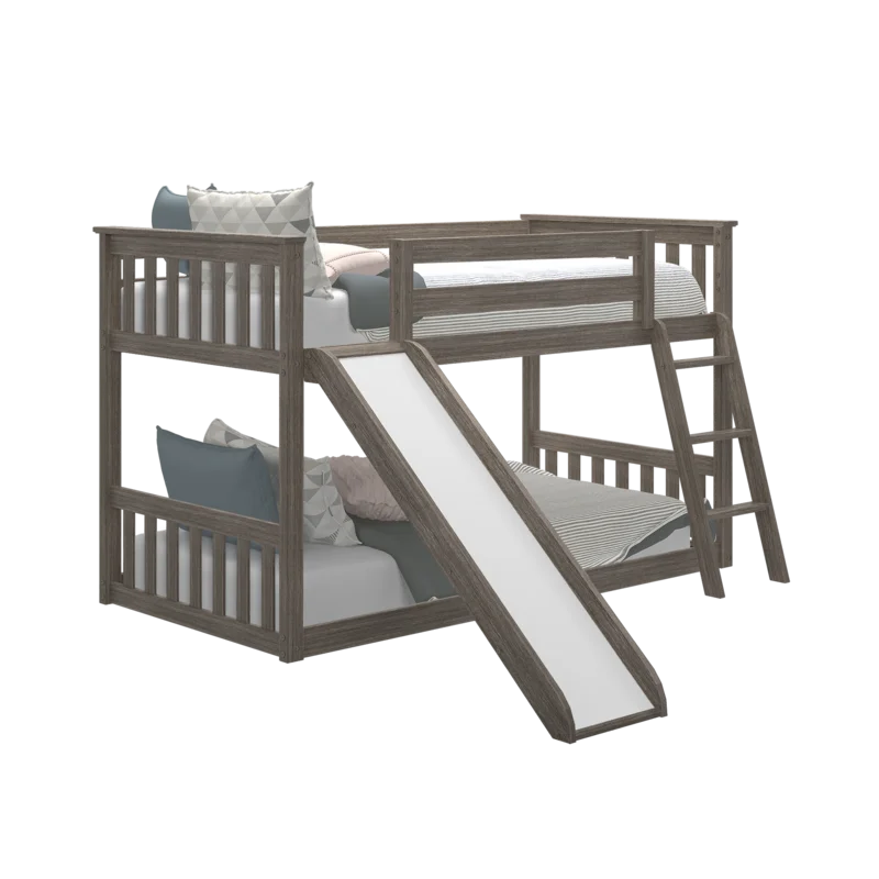 Kids Twin Over Twin Bunk Bed 3d modal
