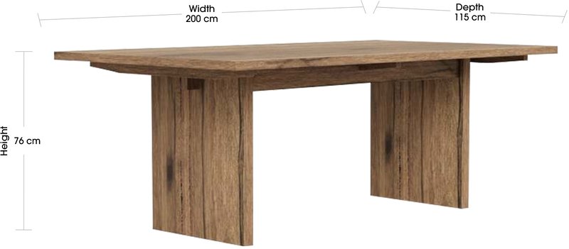 MOSMAN Dining Table dimensions