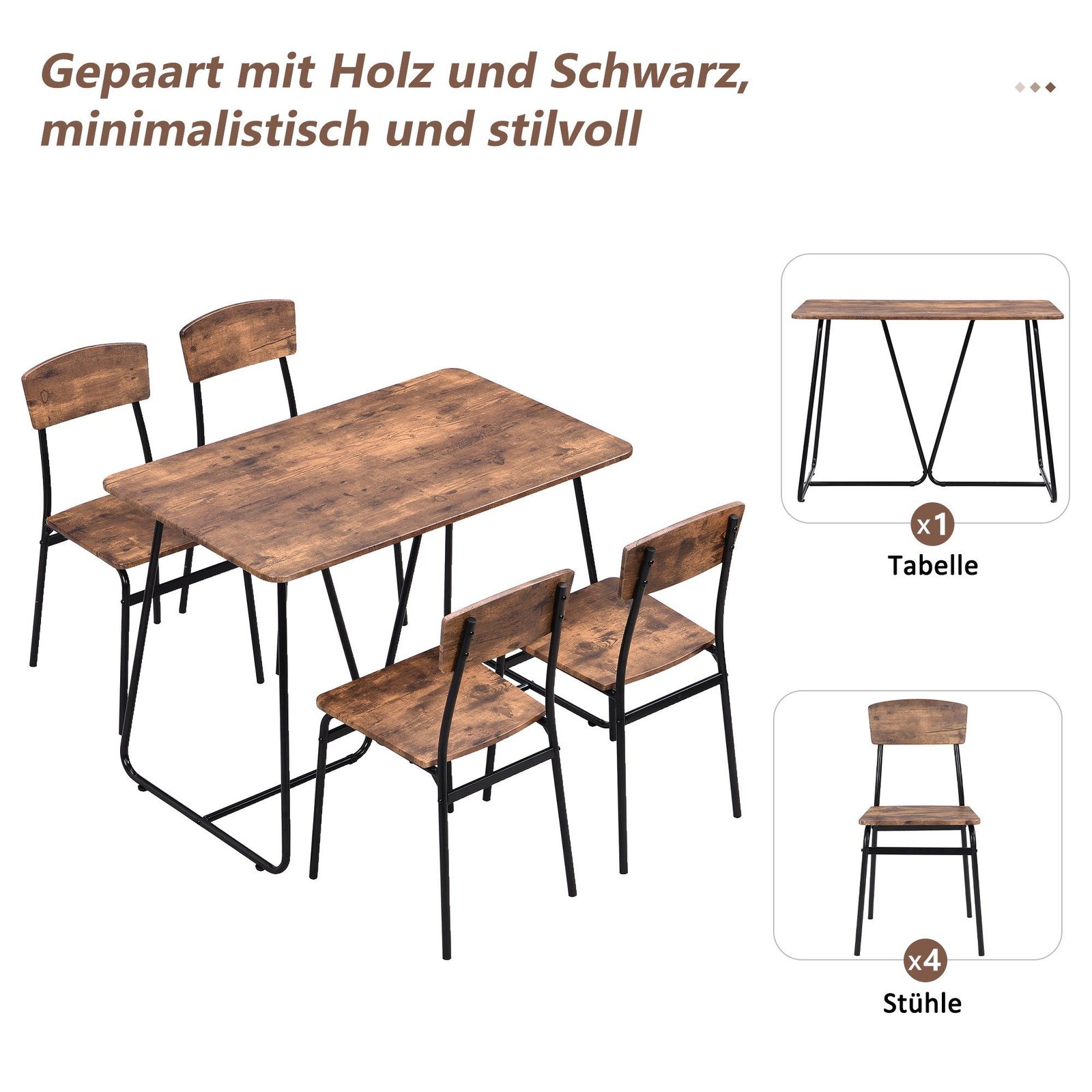 Modern dining table and chair set details (2)