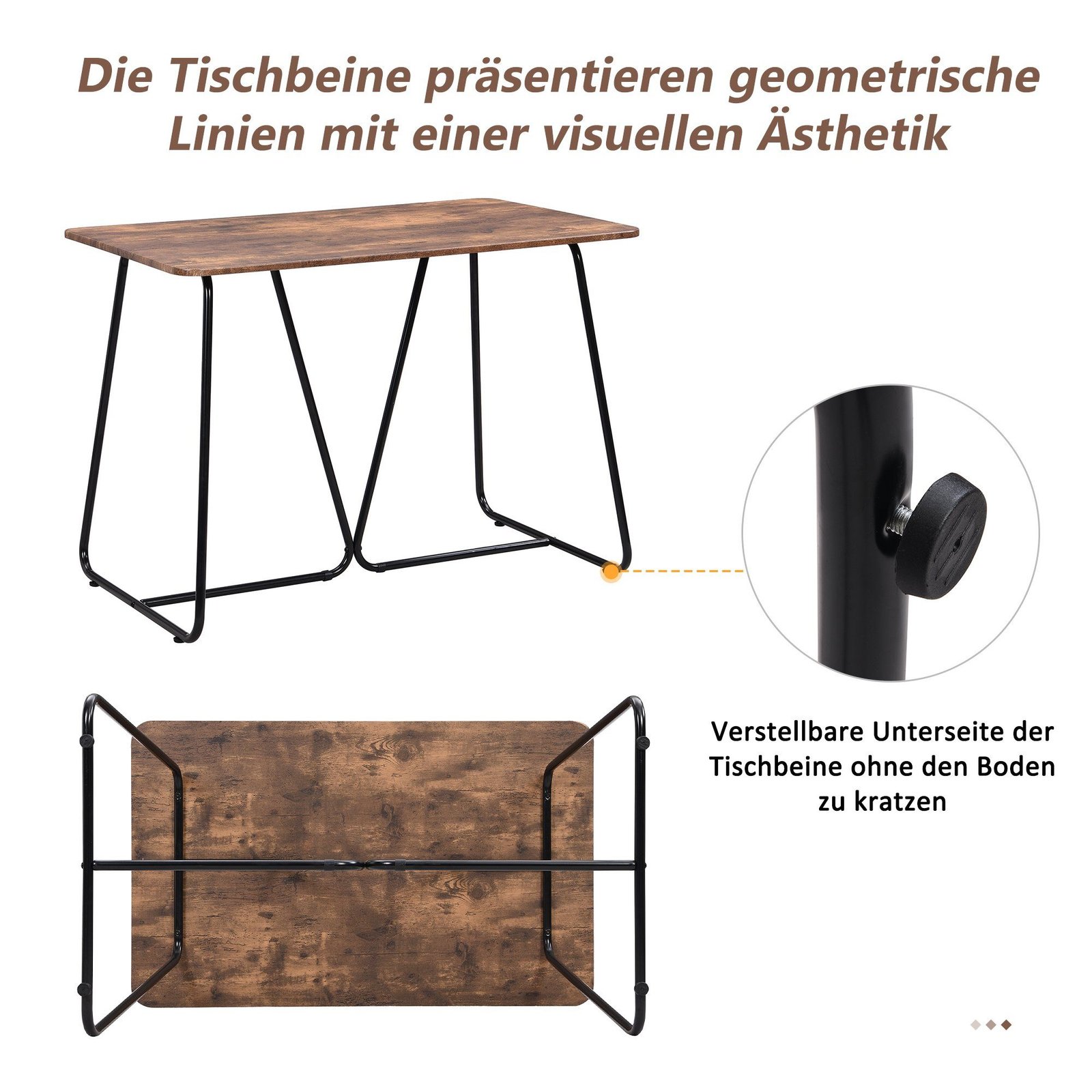 Modern dining table and chair set details (3)