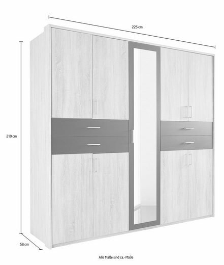 Revolving door wardrobe dimensions