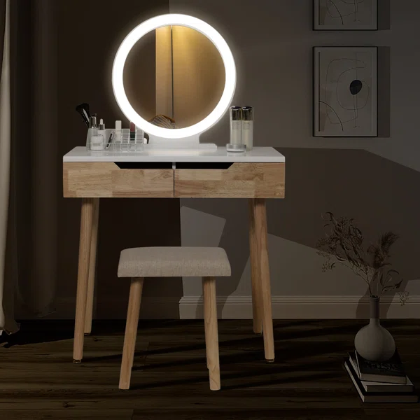 Rowell Vanity Table Set front view