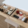 Rowell Vanity Table Set open drawers