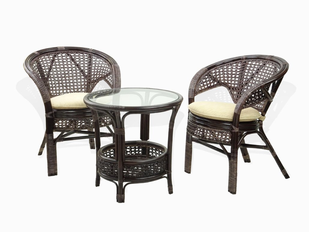 Set of 3 pieces with Round Coffee Table isometric view png