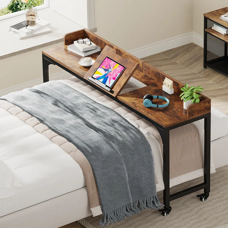 Shelsie Desk on bed iso view