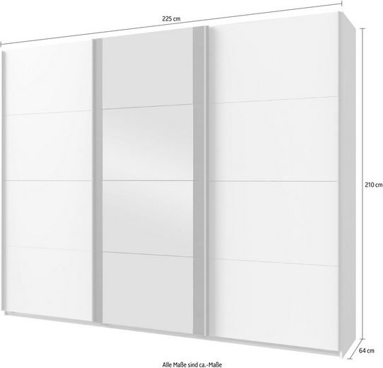 Sliding door wardrobe Bern dimensions