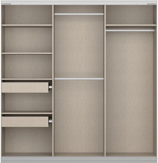 Sliding door wardrobe front elevation inside