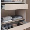Sliding door wardrobe inner shelf
