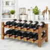 Solid Wood Tabletop Wine Bottle Rack actual view
