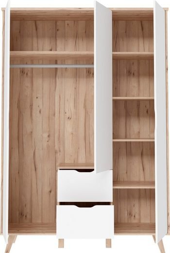 Solid wood Wardrobe open