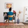Study Table Desk in room with lady sitting on chair