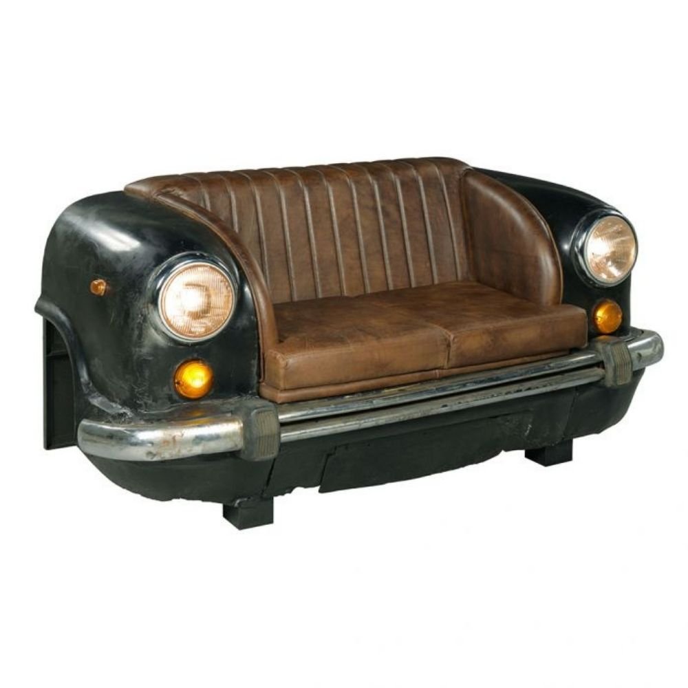 Tripper Repurposed Car Seat Sofa For 2 People Sitting side angle view png