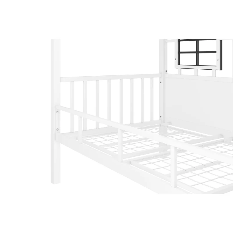 Twin Metal Loft Bed 3d modal
