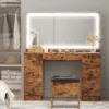 Vanity Rustic Brown in bedroom