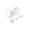 Wine Bar Cabinet 3d model with dimentions