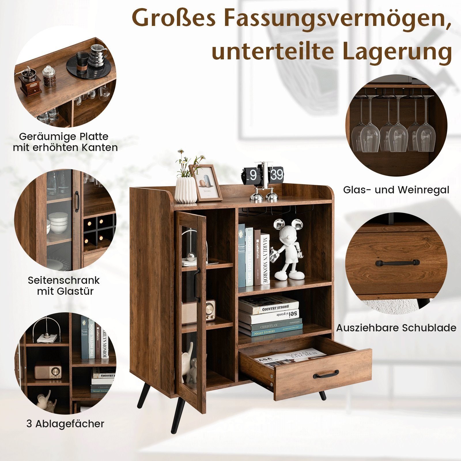 Wine cabinet zoomin details