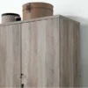 Wood Armoire closeup top